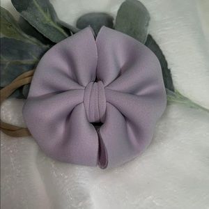 5” butter puff light purple nylon bow